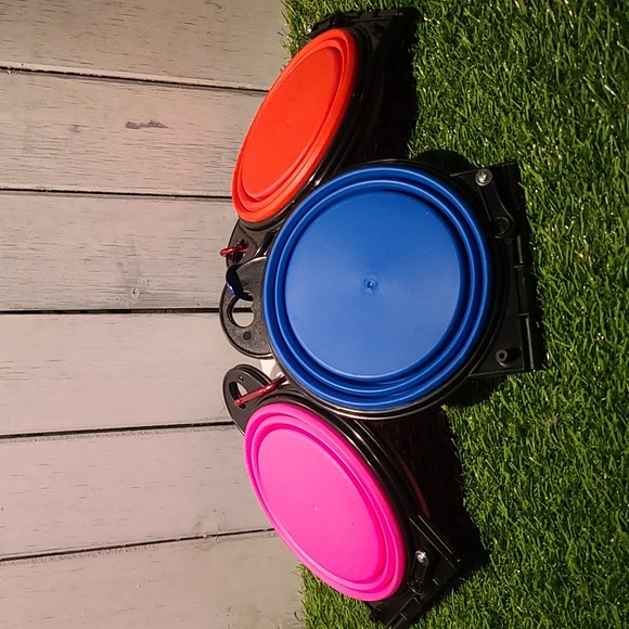 PET BOWL dual sided collapsing small pet travel bowl, asst colors *HP*HP* - Picture 7 of 13